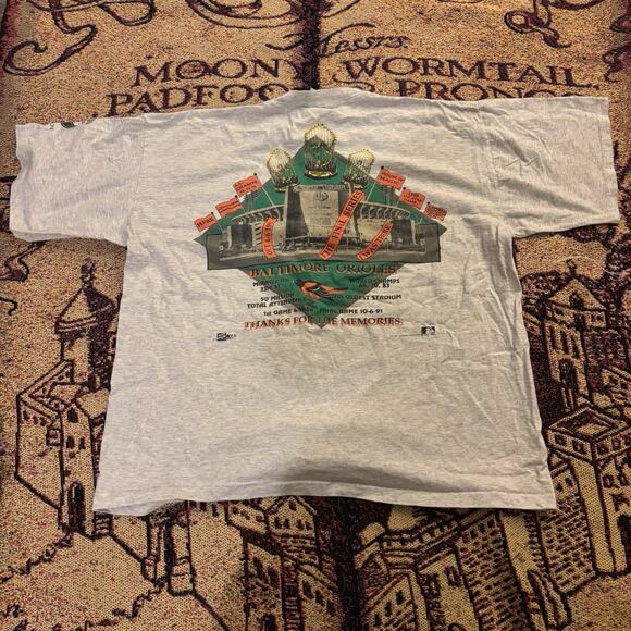 Vintage Baltimore Orioles Shirt Size XL Gray 90s 1991 Salem Tag - Picture 4 of 4